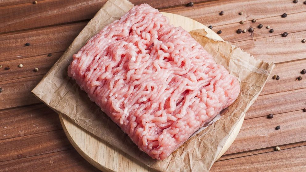 Raw ground turkey meat is pictured in this undated stock photo.