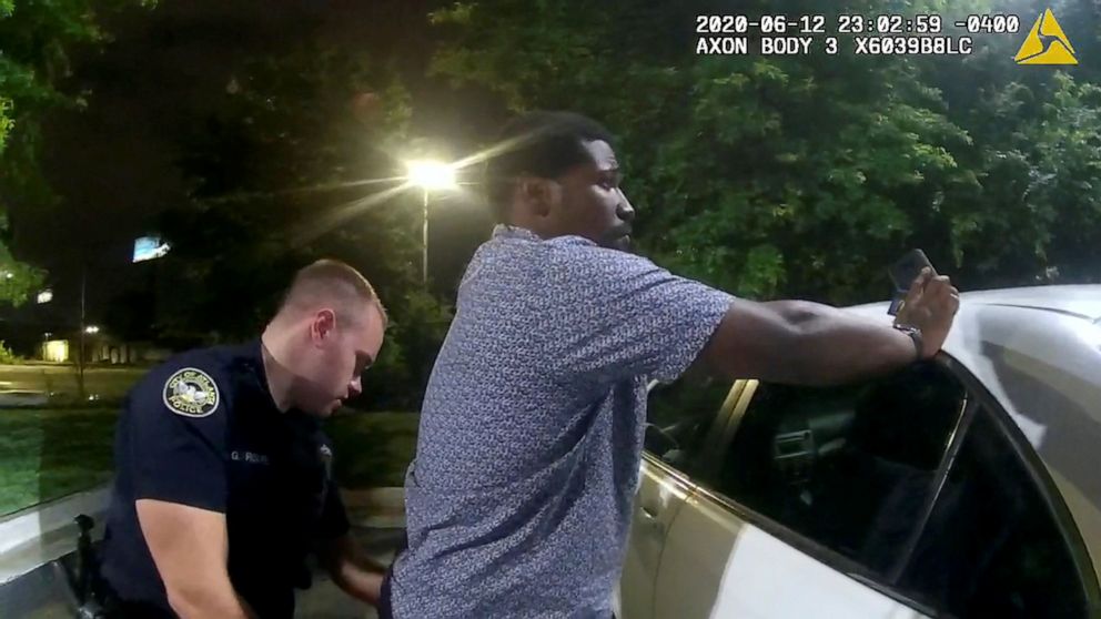 PHOTO: Frame grab from police camera footage of the arrest of Rayshard Brooks by Atlanta Police, June 13, 2020.