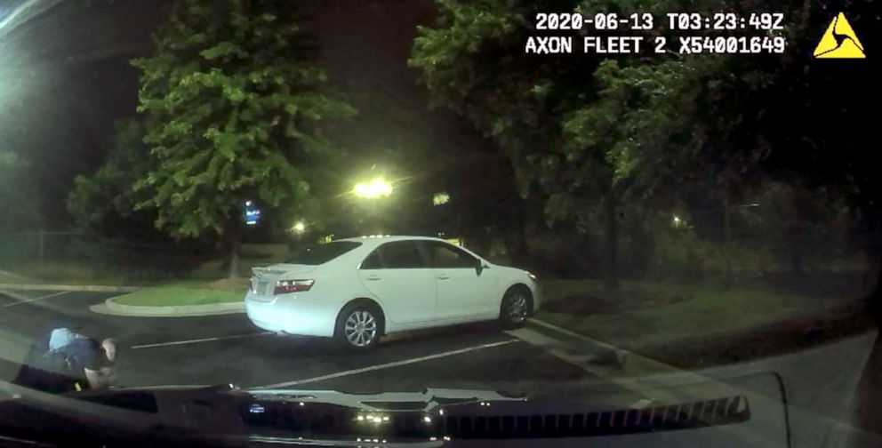 PHOTO: Frame grab from police camera footage of the arrest of Rayshard Brookes by Atlanta Police, June 13, 2020.