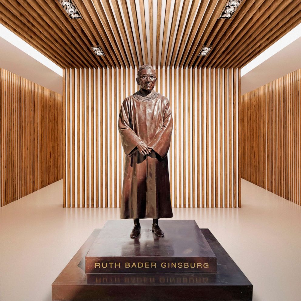 PHOTO: A bronze statue of Ruth Bader Ginsburg will be unveiled in Brooklyn, New York, in March 2021.