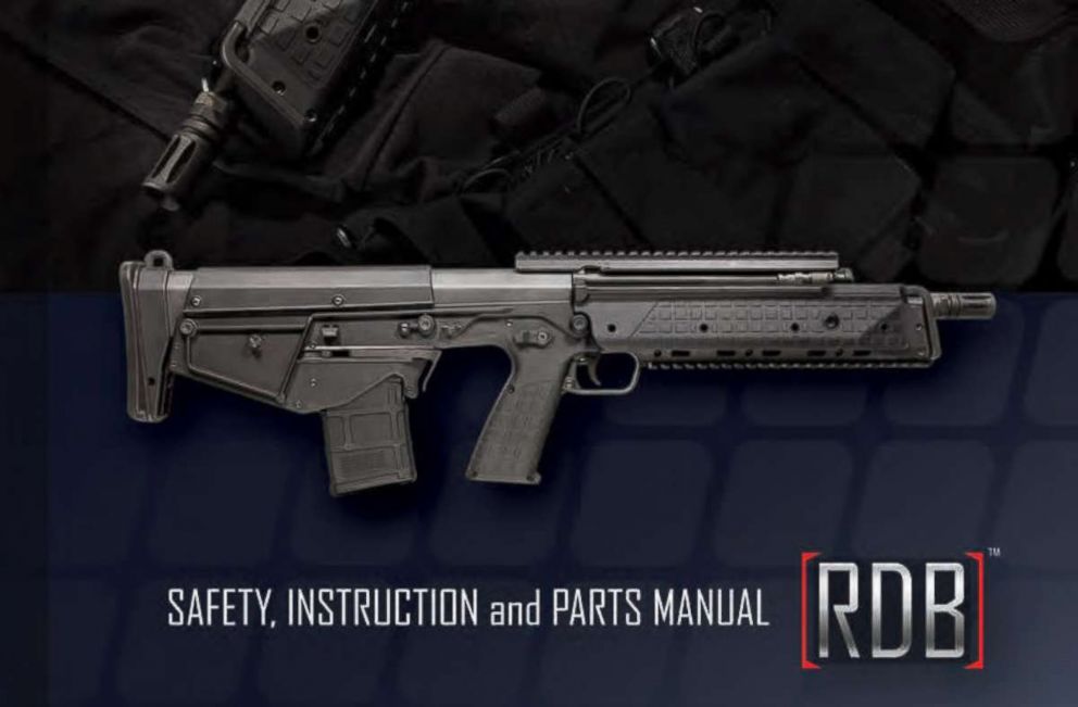 PHOTO: A Kel-Tec RDB 17" semi-automatic rifle is pictured on the cover of the manufacturer's product manual.