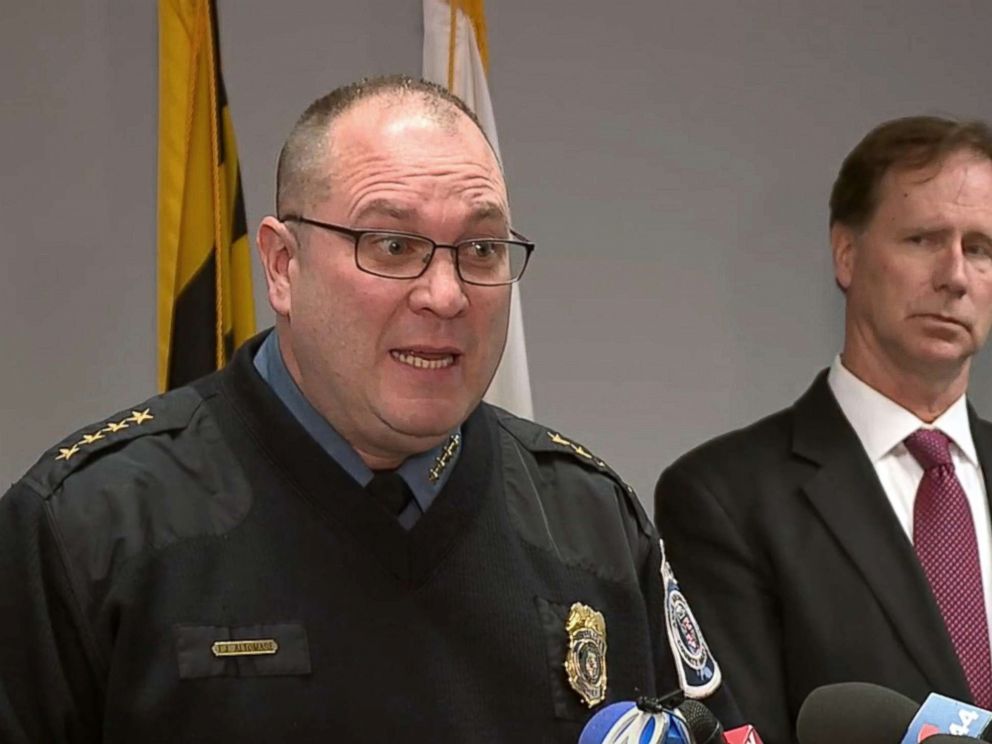 PHOTO: Anne Arundel County Police Chief Timothy Altomare speaks about an arrest made in the killing of a salesman in a model home in Hanover, Md., in a press conference on Dec. 7, 2018.