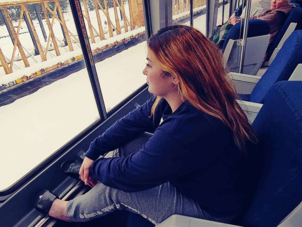 PHOTO: Passengers aboard a stranded Amtrak train near Oakridge, Ore., Feb. 25, 2019.