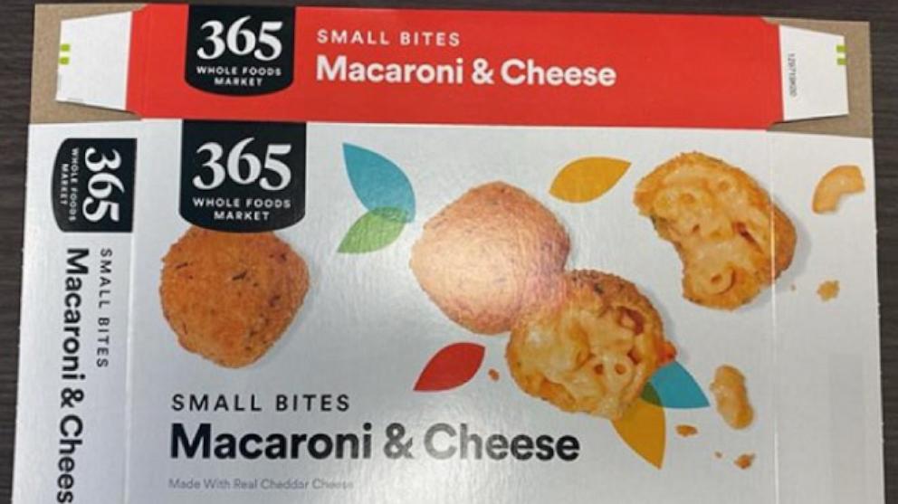 PHOTO: In this photo released by the FDA, a box of 365 Whole Foods Market Small Bites Macaroni & Cheese is shown.