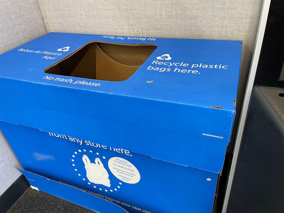 PHOTO: Drop-off bin in New Jersey to recycle plastic bags.