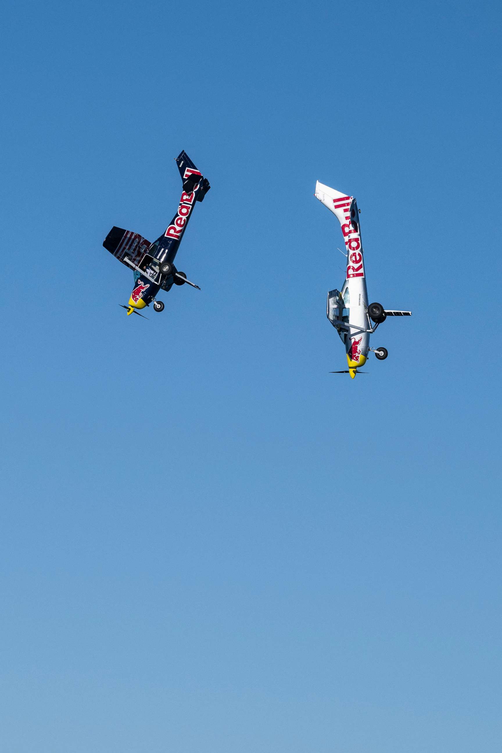 PHOTO: Pilots preform a test dive during training on March 6, 2022, in San Luis Obispo, Calif., in preparation for the Plane Swap live feat slated to take place on April 24, 2022.