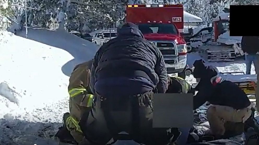 PHOTO: First responders rushed to save Jeremy Renner, who was seriously injured in a snowplow accident in January 2023 in Reno, Nev.