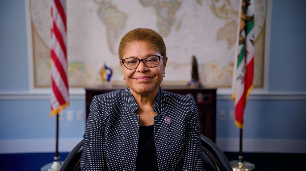 PHOTO: Rep. Karen Bass, D-Southern California, sponsored the George Floyd Justice in Policing Act, which was passed by the House in March sent to the Senate.