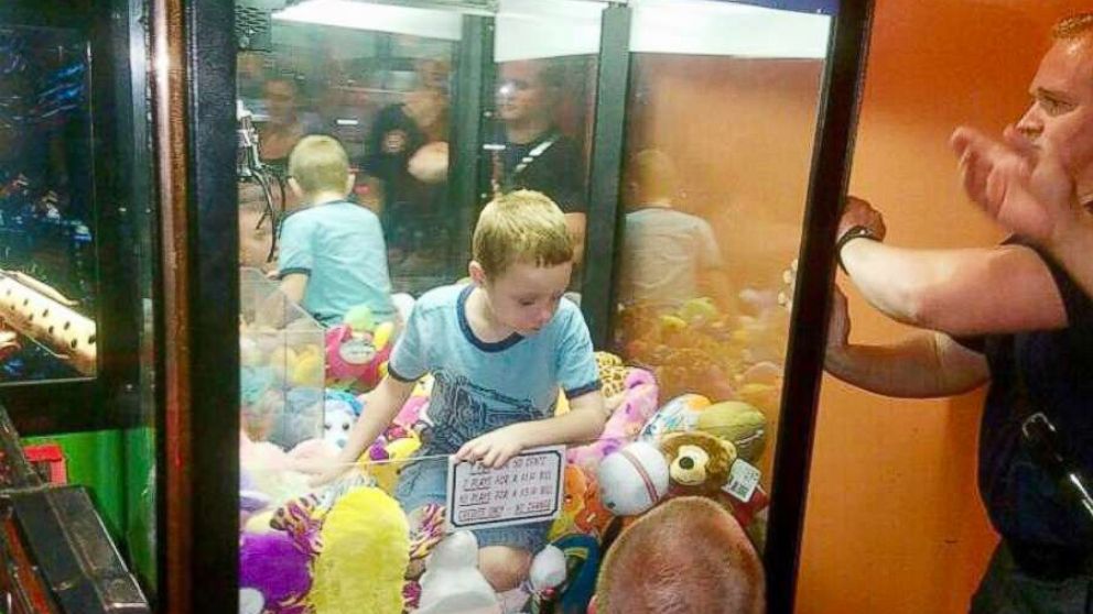 VIDEO: Fire department rescues 6-year-old boy stuck in claw machine