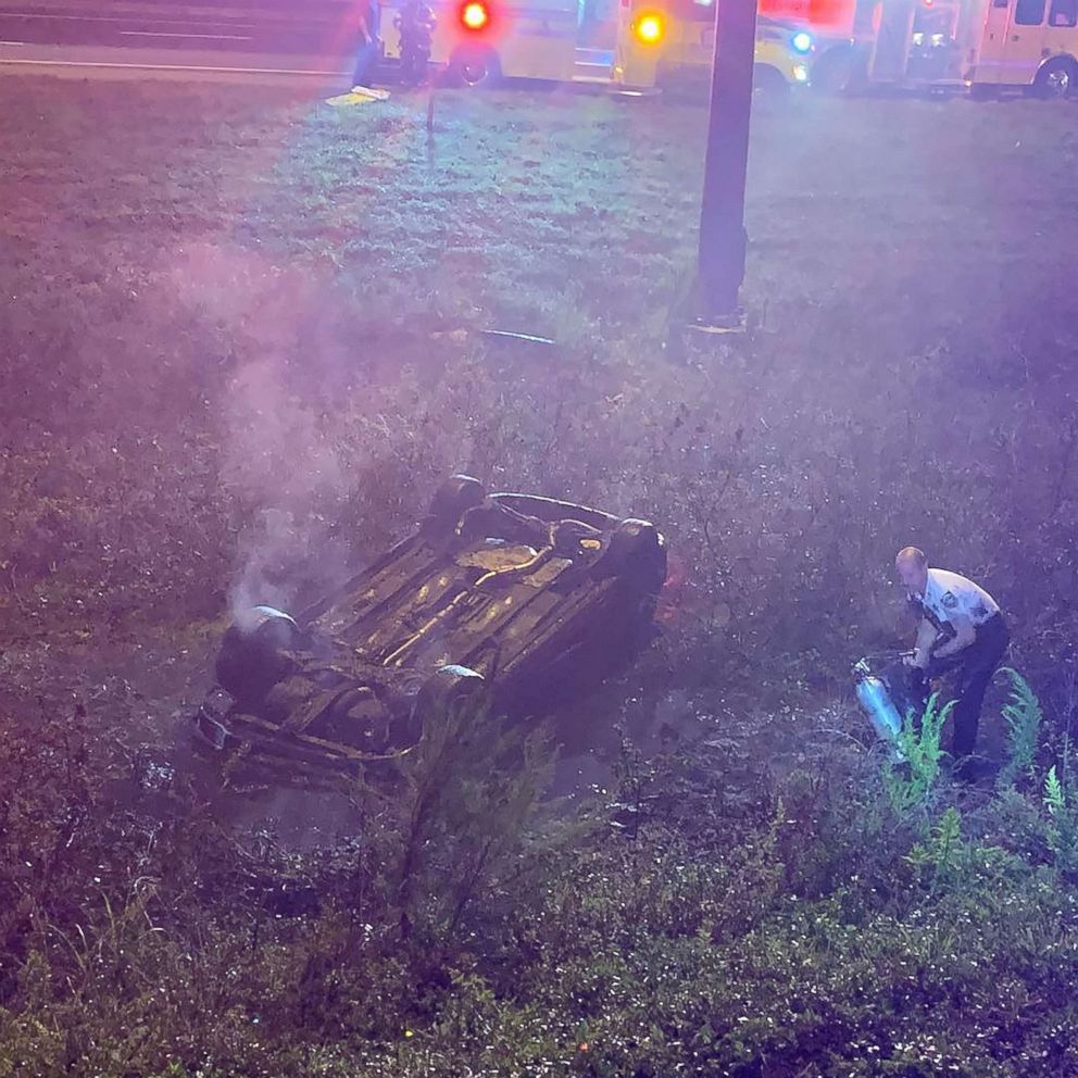 PHOTO: A woman was rescued from water in Hillsborough County, Florida, Jan. 1, 2019.