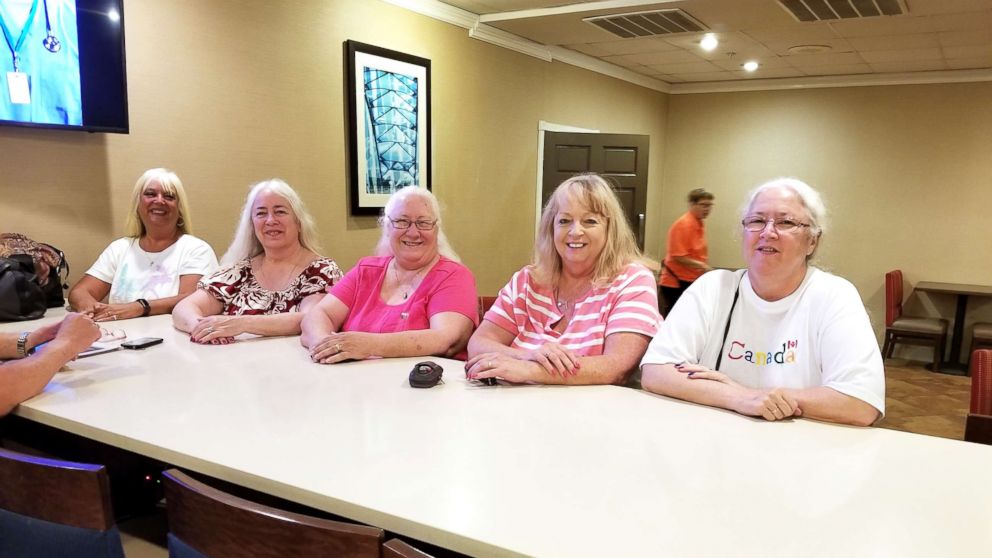 PHOTO: The five sister are pictured after they met for the first time in Omaha, Nebraska on June 17, 2018.