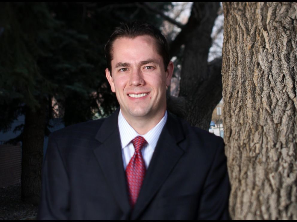 Columbine survivor Patrick Ireland is pictured here in April 2009 on the 10th anniversary of the Columbine High School massacre in Littleton, Colorado.