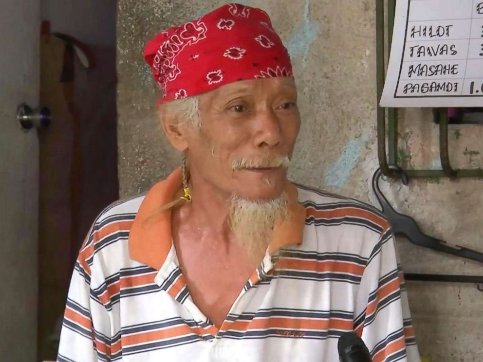 PHOTO: Reynaldo Bustos, the elder brother of Marilou Danley, speaks to ABC News in the Philippines, Oct. 4, 2017.
