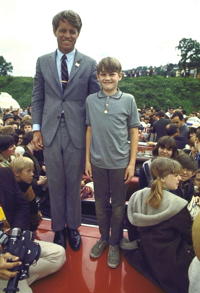 PHOTO: Presidential candidate Robert F. Kennedy campaigning in 1968.