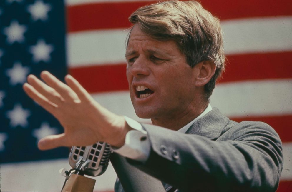 PHOTO: Senator Robert F. Kennedy campaigning in California, June 1968.