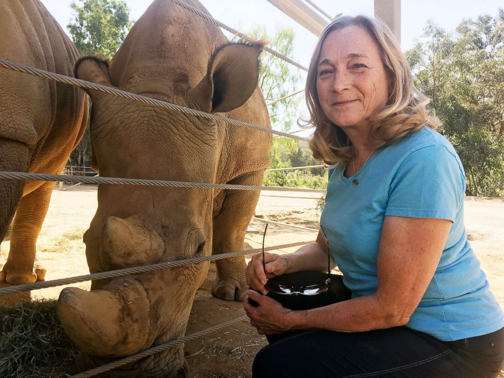 PHOTO: Barbara Durrant, director of reproductive sciences at the San Diego Zoo Institute for Conservation Research, poses next to Victoria, May 17, 2018.