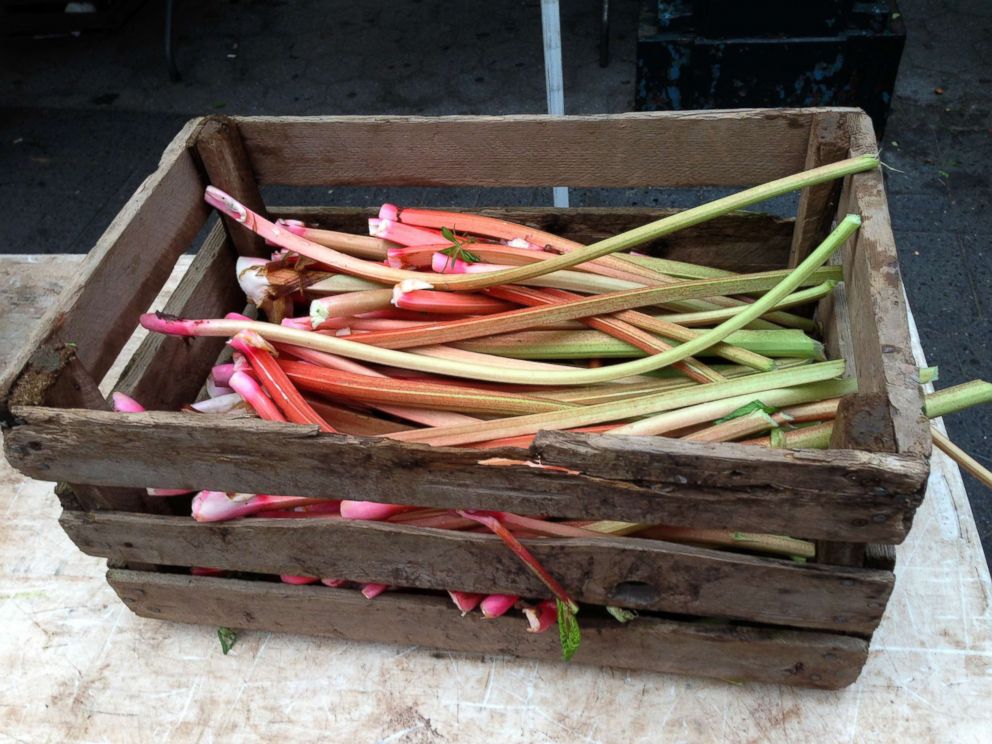 PHOTO: Rhubarb, an in season vegetable to look out for at the markets this spring, is photographed here at New York City's Union Square Greenmarket farmer's market. 