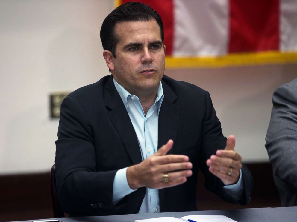 PHOTO: Puerto Rico Governor Ricardo Rossello speaks during a meeting in San Juan, Puerto Rico, Oct. 25, 2017.
<p itemprop=