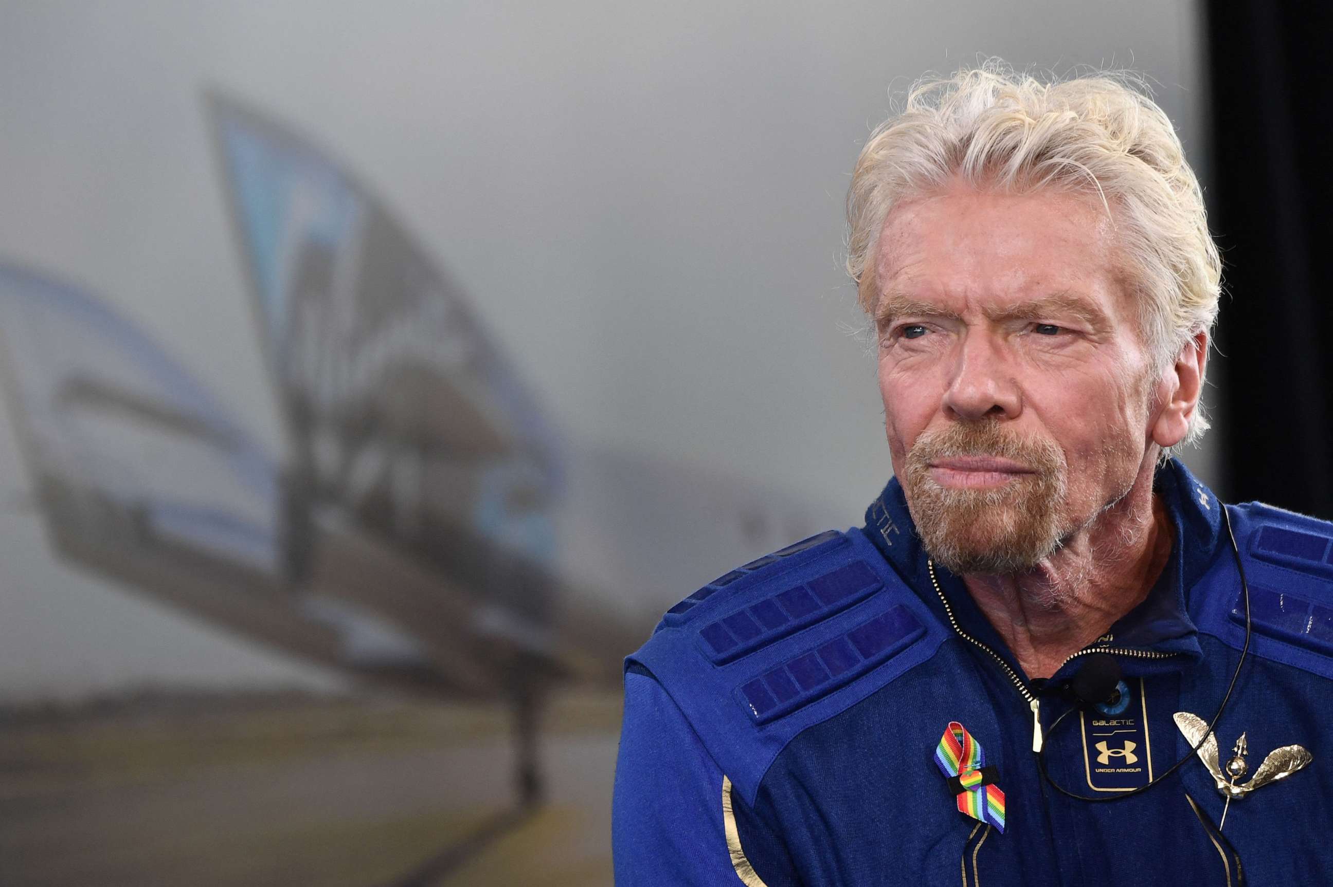 PHOTO: In this July 11, 2021, file photo, Sir Richard Branson speaks after he flew into space aboard a Virgin Galactic vessel, near Truth and Consequences, New Mexico.