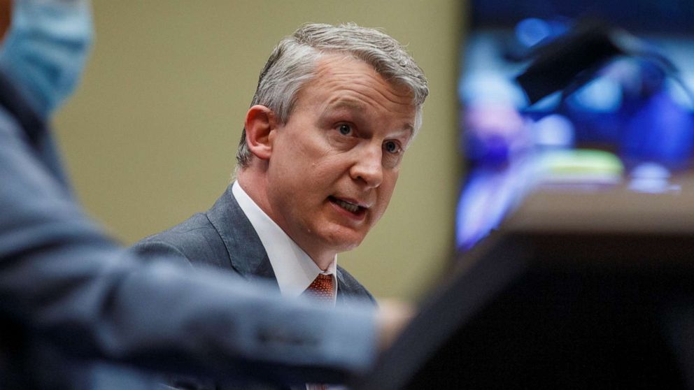 PHOTO: Dr. Richard Bright testifies during a House Energy and Commerce Subcommittee on Health hearing to discuss protecting scientific integrity in response to the coronavirus outbreak on Capitol Hill in Washington, May 14, 2020.