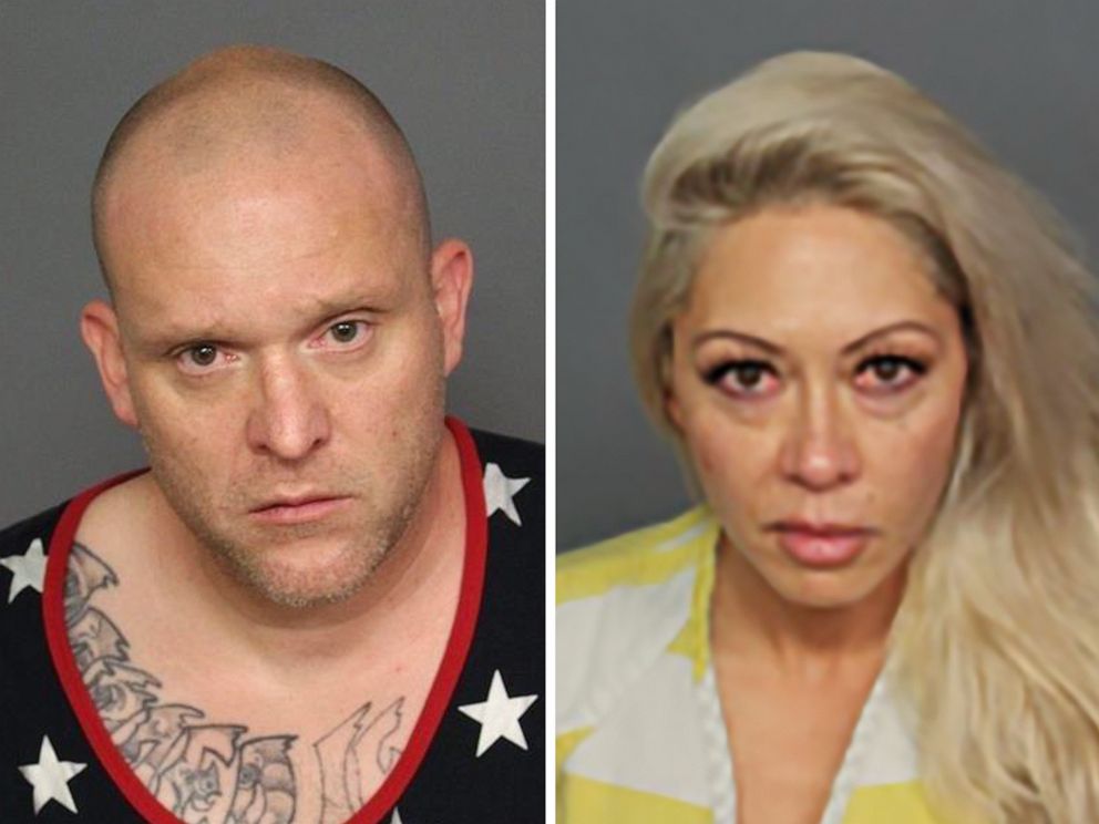 PHOTO: Richard Platt, 42, and Kanoelehua Serikawa, 43, are two of four suspects arrested on drug and weapons charges at a hotel in Denver on July 9, 2021.