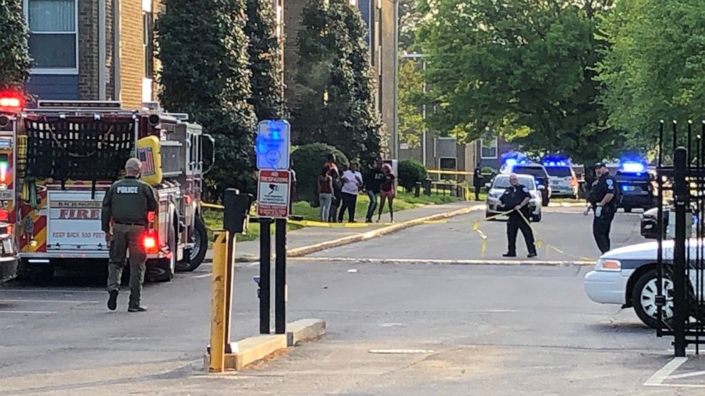 PHOTO: A mother and her 3-month-old son were killed in a shooting at an apartment complex in Richmond, Va., on April 27, 2021. Three others women were injured, including two teenagers.