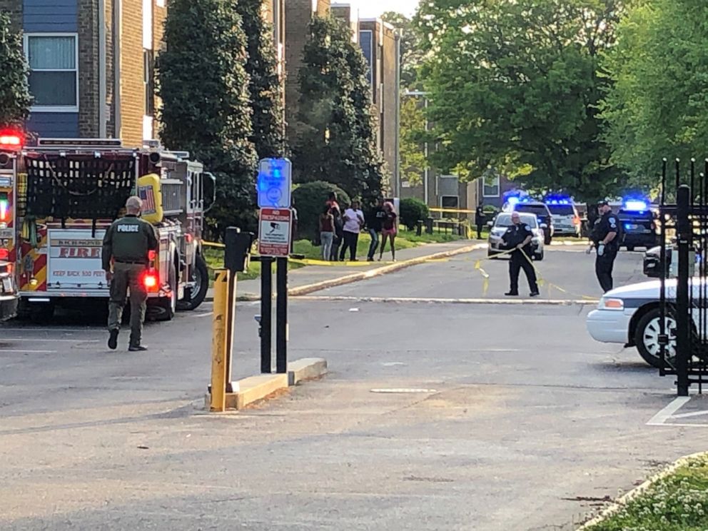 PHOTO: A mother and her 3-month-old son were killed in a shooting at an apartment complex in Richmond, Va., on April 27, 2021. Three others women were injured, including two teenagers.
