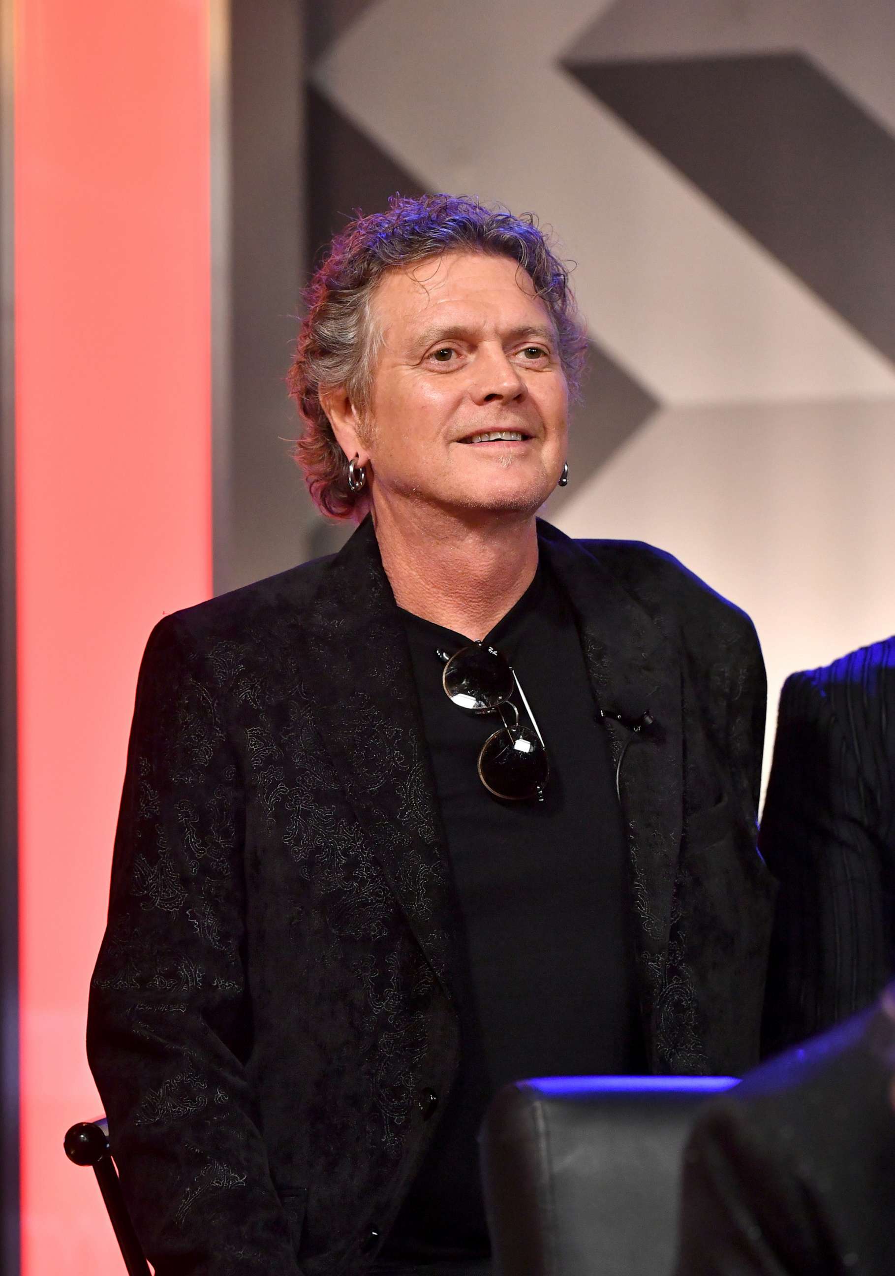 PHOTO: In this Dec. 4, 2019, file photo, Rick Allen of Def Leppard speaks during the press conference in Los Angeles.