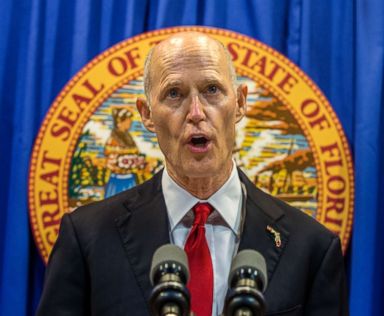 PHOTO: Florida Governor Rick Scott lays out his school safety proposal during a press conference at the Florida Capitol in Tallahassee, Fla., Feb 23, 2018.