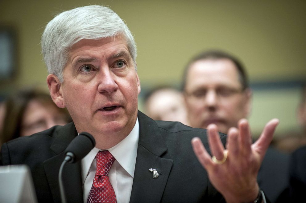 PHOTO: In this March 17, 2016, file photo, Rick Snyder, Governor of Michigan, testifies during a House Oversight and Government Reform Committee hearing in Washington, D.C.
