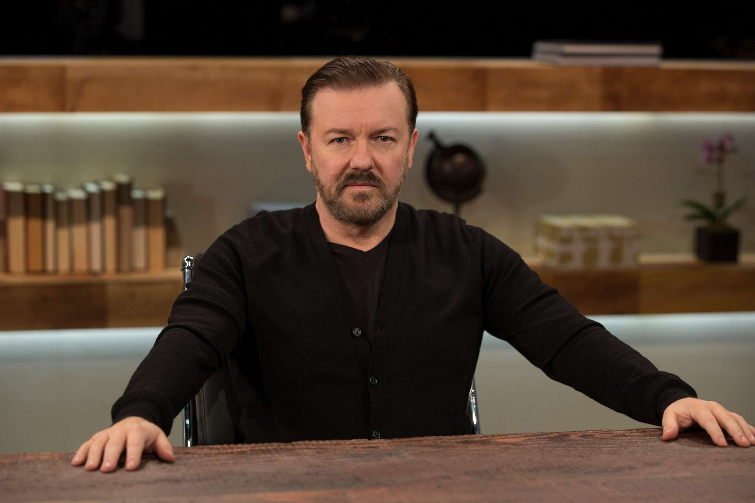 PHOTO: Ricky Gervais is shown on the set of the television show "Child Support".
