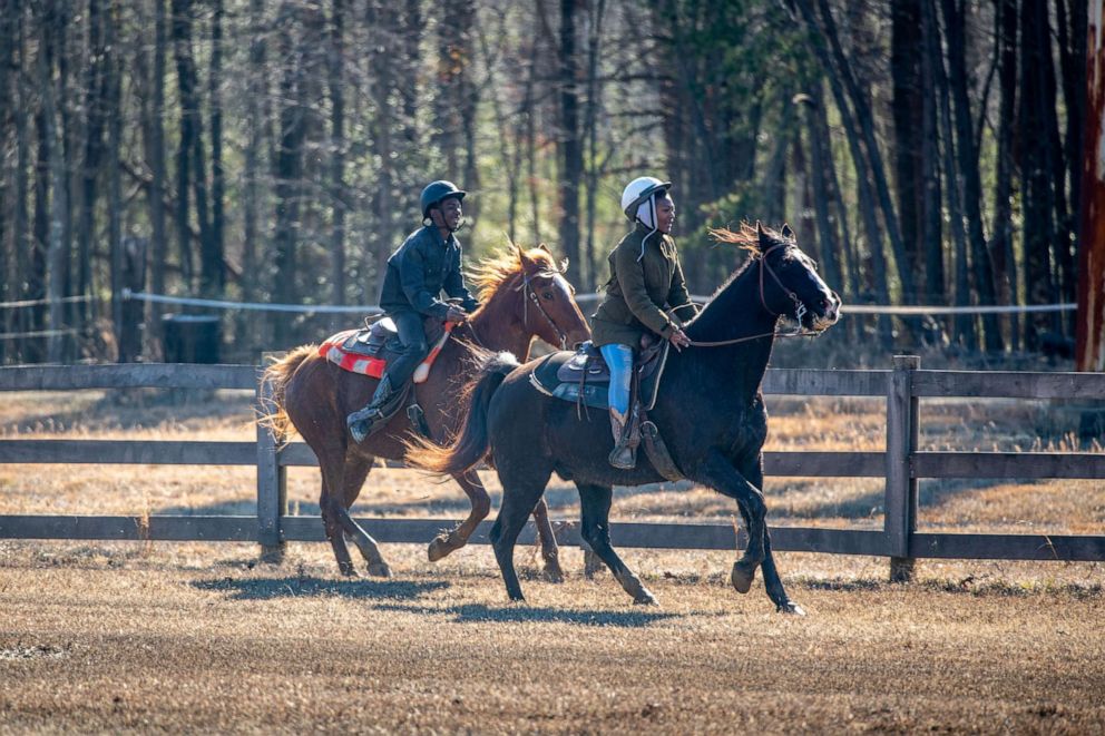 PHOTO: In this undated file photo, two teenagers ride horseback in Brandywine, Md.