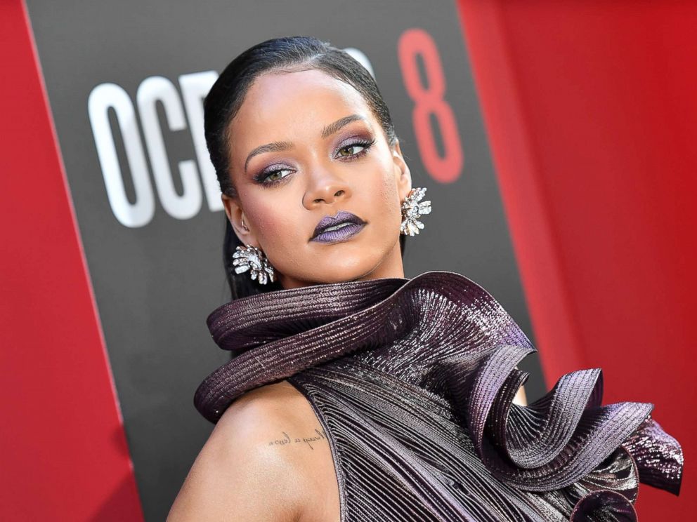 PHOTO: Rihanna arrives for the world premiere of Oceans 8 on June 5, 2018 in New York.