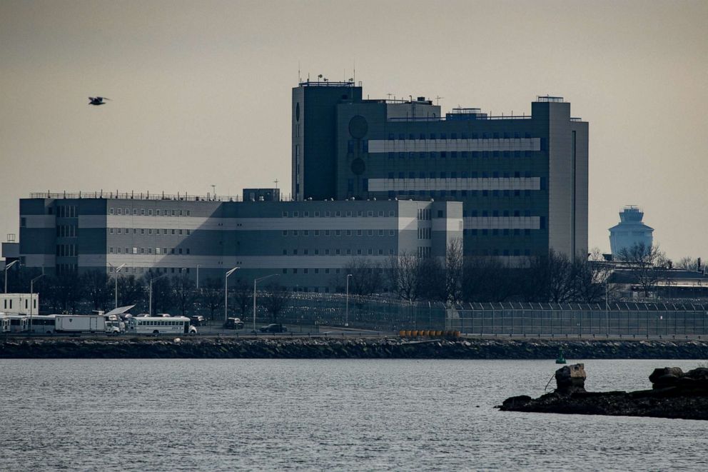 PHOTO: A general view shows the Rikers Island jail complex in the East River of New York, Jan. 13, 2022.