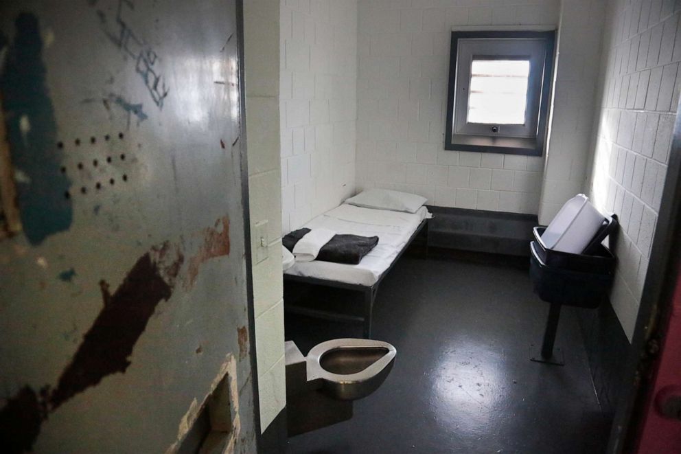 PHOTO: A solitary confinement cell at New York City's Rikers Island jail.