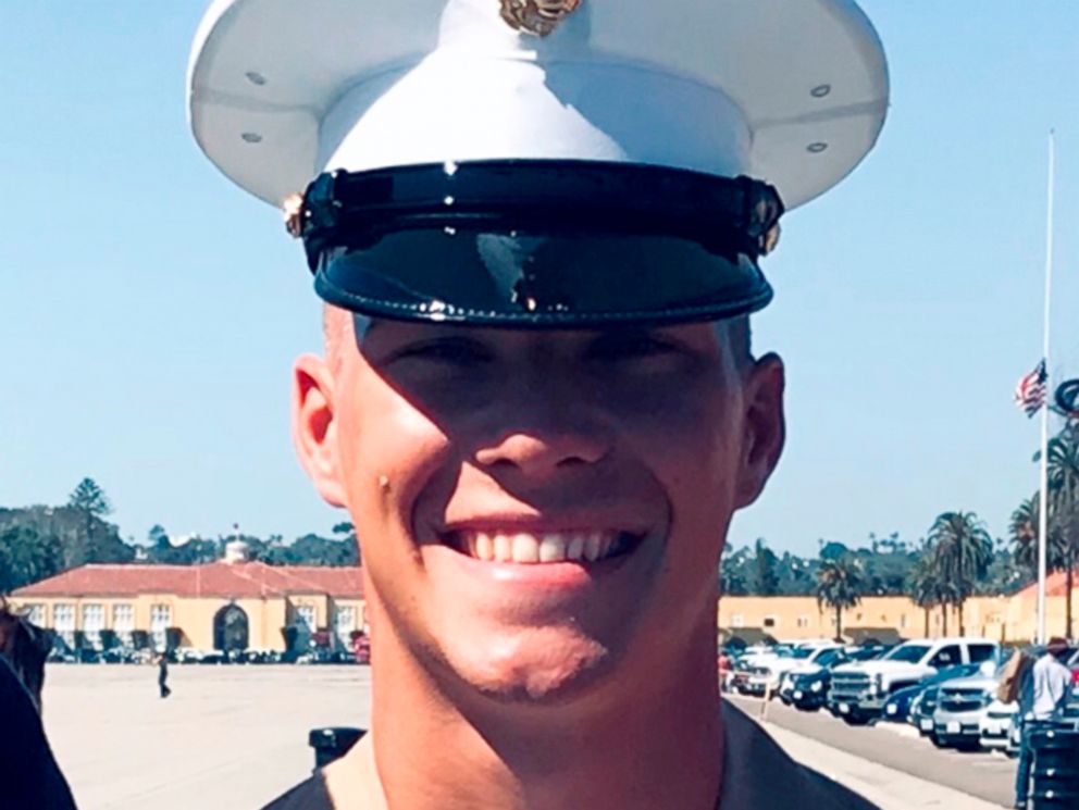 PHOTO: Riley Kuznia at his Marine graduation ceremony in San Diego.