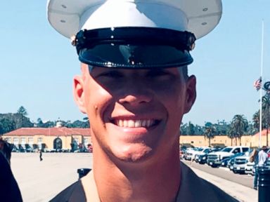 PHOTO: Riley Kuznia at his Marine graduation ceremony in San Diego.