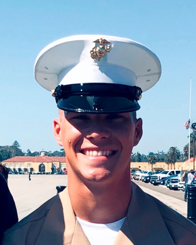 PHOTO: Riley Kuznia at his Marine graduation ceremony in San Diego.