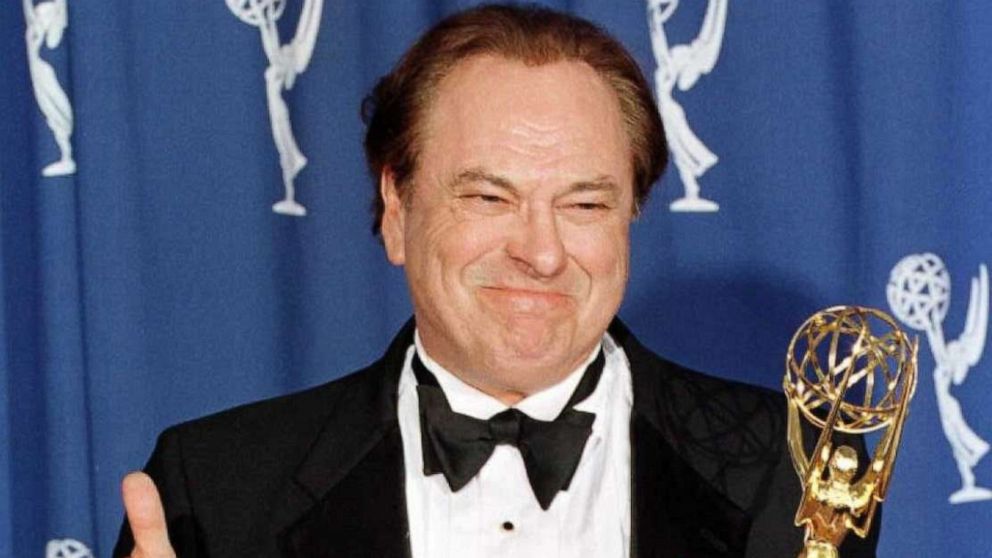 PHOTO: Actor Rip Torn gives the thumbs up as he holds his Emmy Award for Outstanding Supporting Actor in a Comedy Series for his role as Arthur on the "The Larry Sanders Show" at the 48th Annual Primetime Emmy Awards on Sept. 8, 2996, in Pasadena, Calif.
