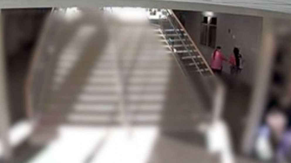 PHOTO: A screen grab from school surveillance video obtained by ABC News appears to show an interaction between 15-year-old Marissa Barnwell and a River Bluff High School staffer on Nov. 29, 2022.