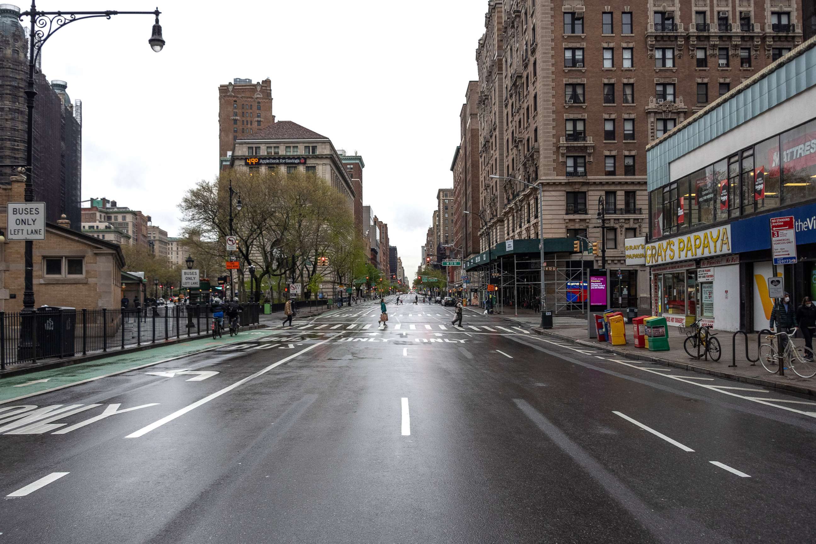 PHOTO: An empty street is seen in New York City, on April 24, 2020.