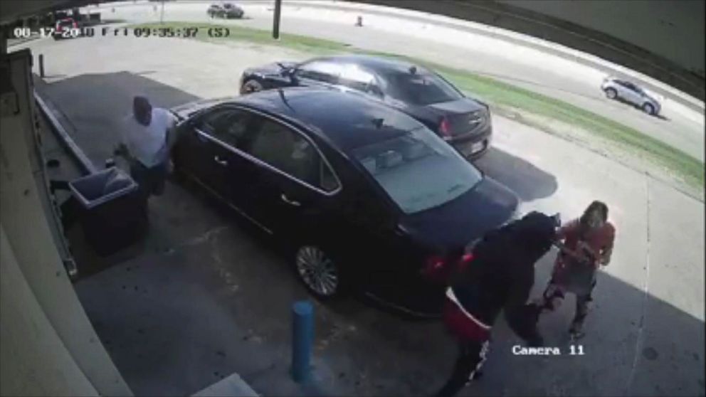 PHOTO: A woman who had just withdrawn $75,000 from a bank was assaulted by alleged robbers and then run over by their vehicle in Harris County, Texas, on Aug. 17, 2018.