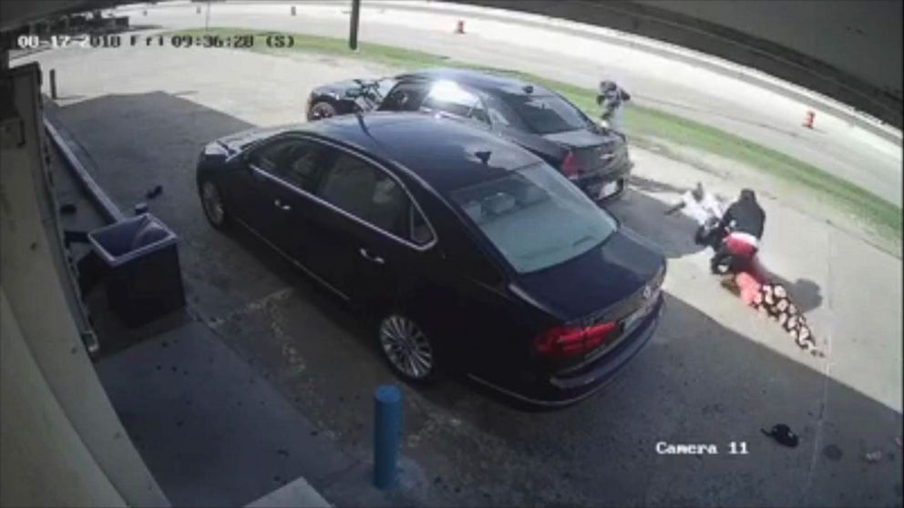 PHOTO: A woman who had just withdrawn $75,000 from a bank was assaulted by alleged robbers and then run over by their vehicle in Harris County, Texas, on Aug. 17, 2018.