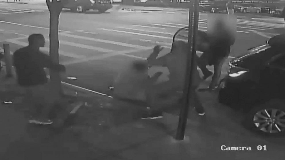 PHOTO: A still image taken from a surveillance video provided by NYPD shows suspects in connection to a mugging of a 60-year-old man on Dec. 24, 2019 in the the Morrisania neighborhood of the Bronx in New York.