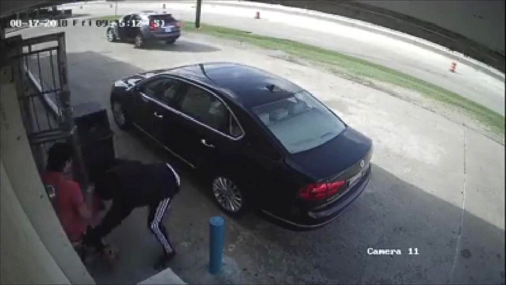 PHOTO: A woman who had just withdrawn $75,000 from a bank was assaulted by alleged robbers and then run over by their vehicle in Harris County, Texas, on Aug. 17, 2018.