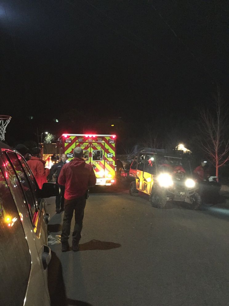 PHOTO: Search and rescue crews located missing hiker Robert Bennett in Marin County, California, on the night of Feb. 18, 2020. Bennett was transported to a local hospital.