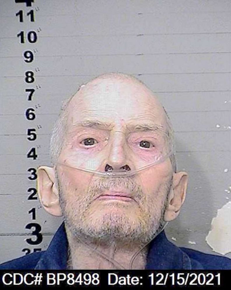 PHOTO: This Dec. 15, 2021, file photo, released by the California Department of Corrections and Rehabilitation, shows Robert Durst, the real estate heir convicted of murder and sentenced to life in prison.