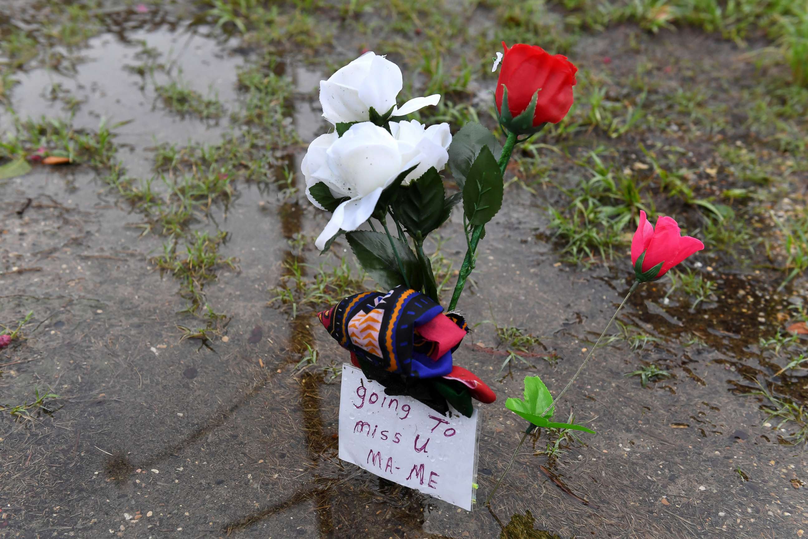 PHOTO: Flowers outside the Odell S. Williams Now and Then African-American History Museum, whose founder Sadie Roberts-Joseph, was discovered dead in the trunk of a car in Baton Rouge, La., July 14, 2019.