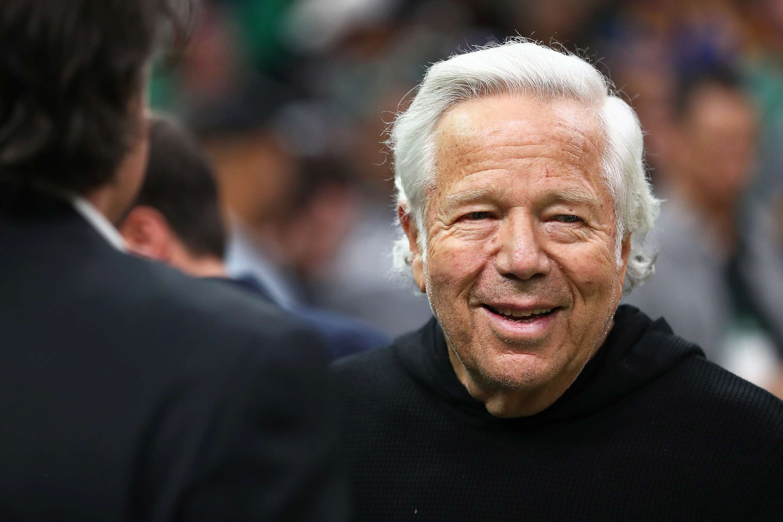 PHOTO: Robert Kraft, owner of the New England Patriots, is photographed before a game at TD Garden on Jan. 26, 2019 in Boston.