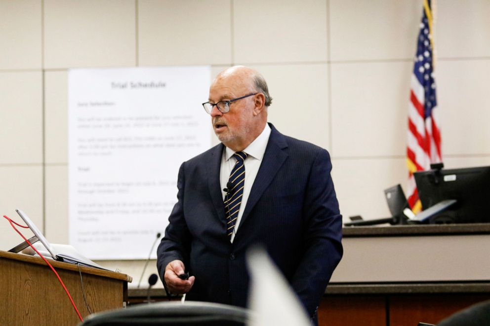 PHOTO: Paul Flores' defense attorney Robert Sanger, speaks during closing arguments in the Kristin Smart murder trial on Monday, Oct. 3, 2022 in Salinas, Calif.